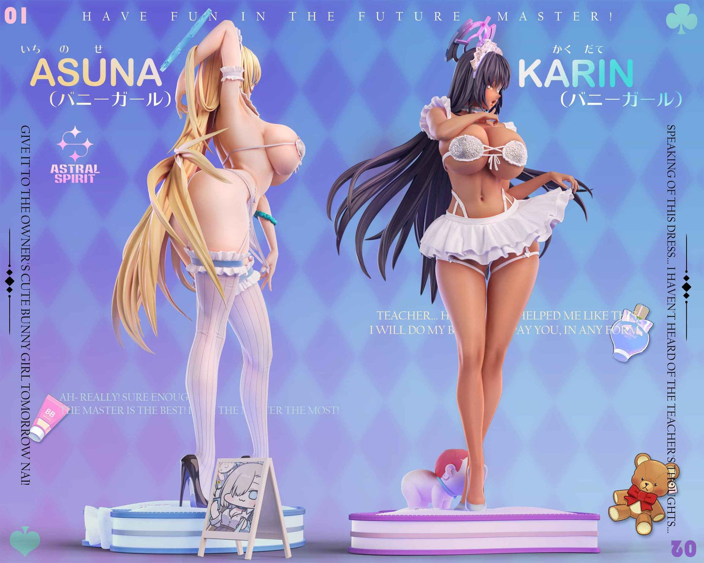 Blue Archive AstralSpirit Studio Ichinose Asuna & Kakudate Karin Resin Statue