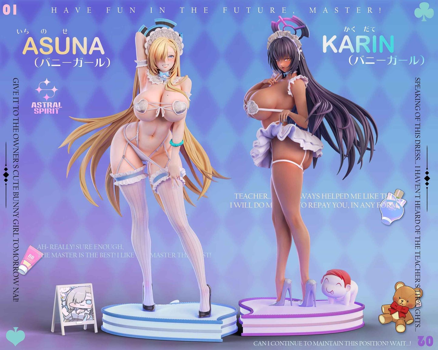 Blue Archive AstralSpirit Studio Ichinose Asuna & Kakudate Karin Resin Statue