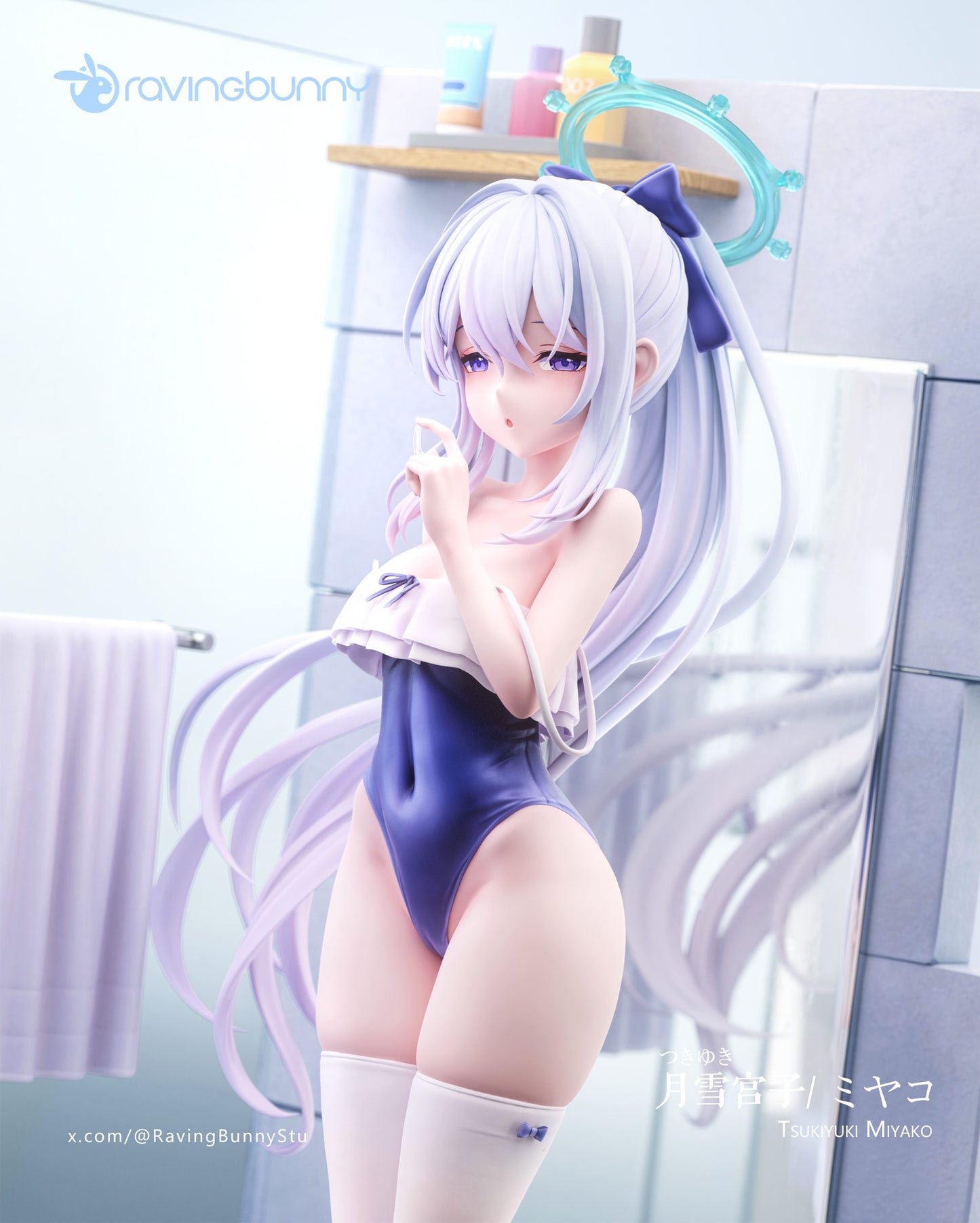 Blue Archive RavingBunny Studio Tsukiyuki Miyako Swimsuit Resin Statue
