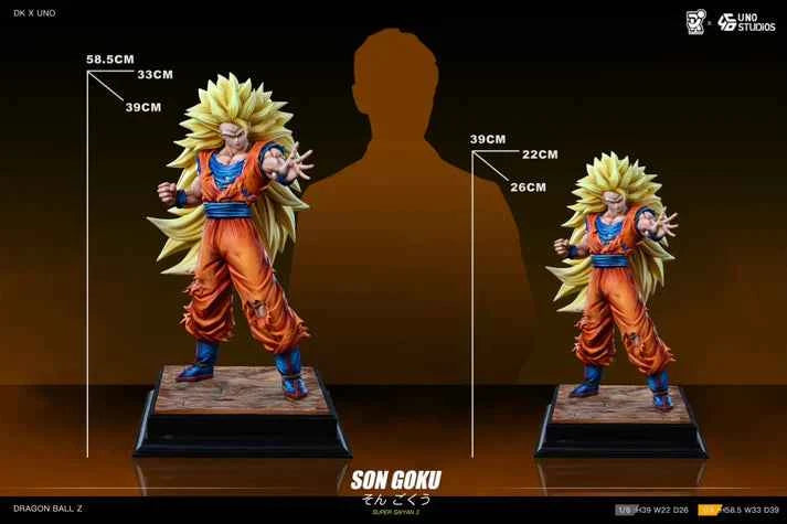 Dragon Ball ~ DK & UNO Studios ~ SSJ3 Son Goku ~ Resin Statue - Santoryu Resins Collectors