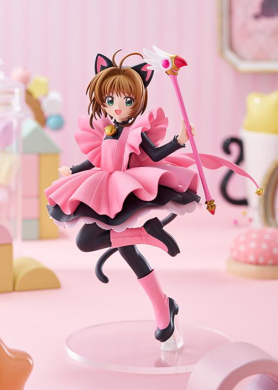 Cardcaptor Sakura GOOD SMILE COMPANY GSC POP UP PARADE Clow Card Arc Sakura Kinomoto Black Cat Costume Ver. Licensed PVC Figure