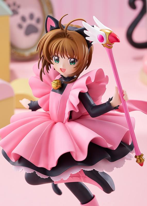 Cardcaptor Sakura GOOD SMILE COMPANY GSC POP UP PARADE Clow Card Arc Sakura Kinomoto Black Cat Costume Ver. Licensed PVC Figure