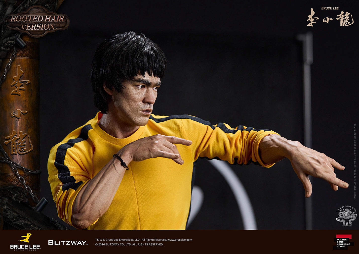 Celebrity Figure Blitzway Bruce Lee Rooted Hair BW-SS-22401 1/4 License Resin Statue