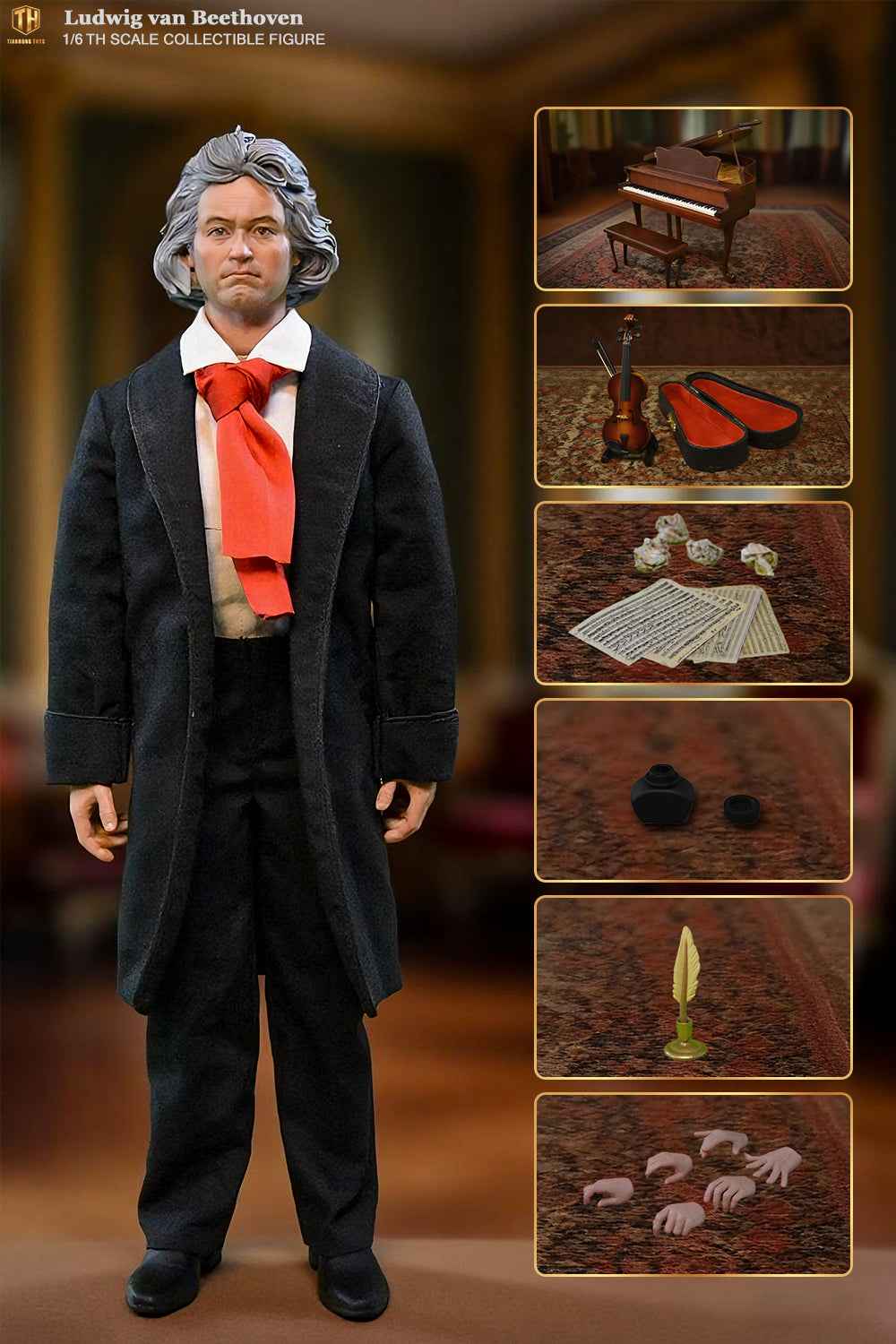 Celebrity Figure TH Toys Ludwig van Beethoven THA004 Licensed Action Figure