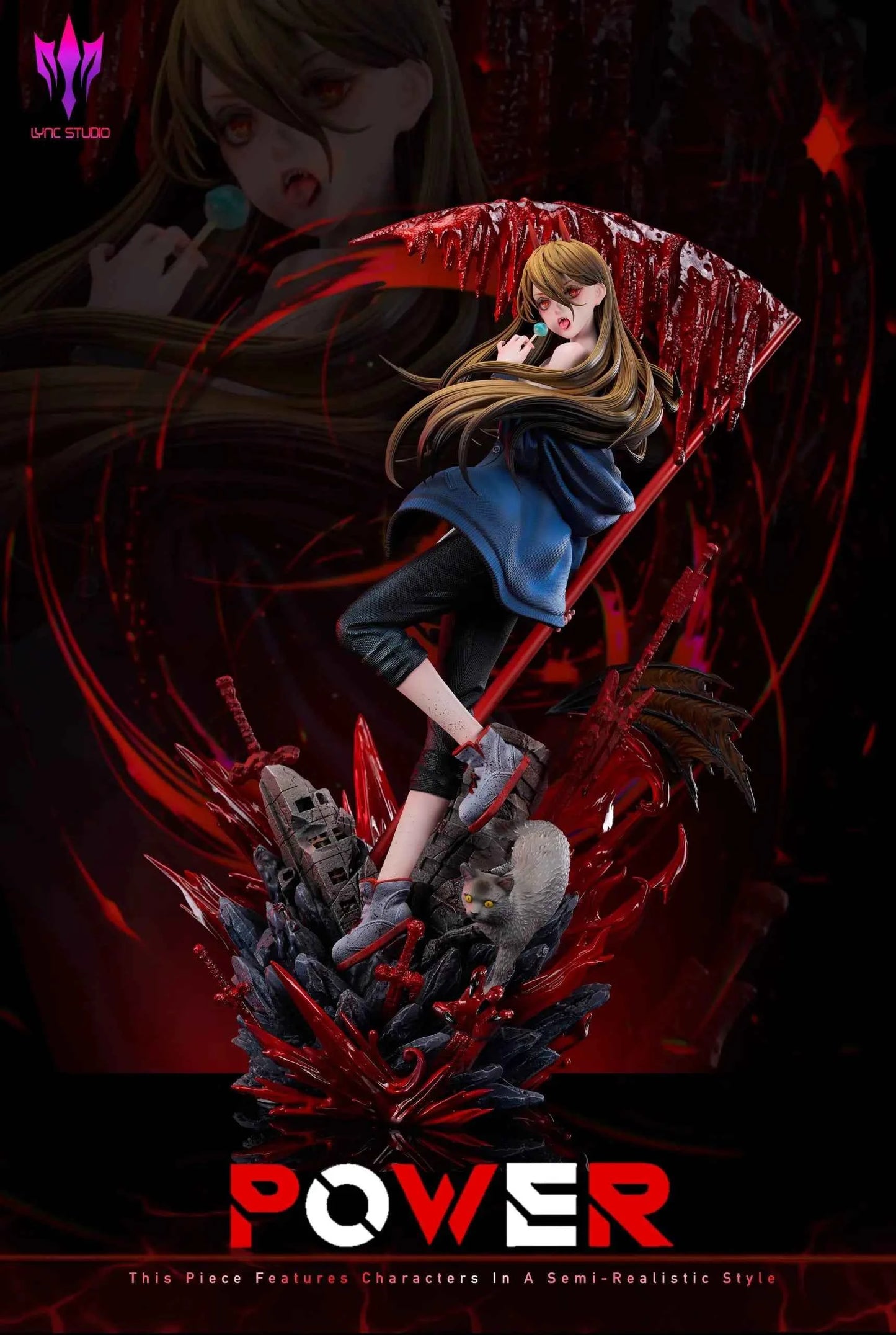 Chainsaw Man Lync Studio Power Resin Statue