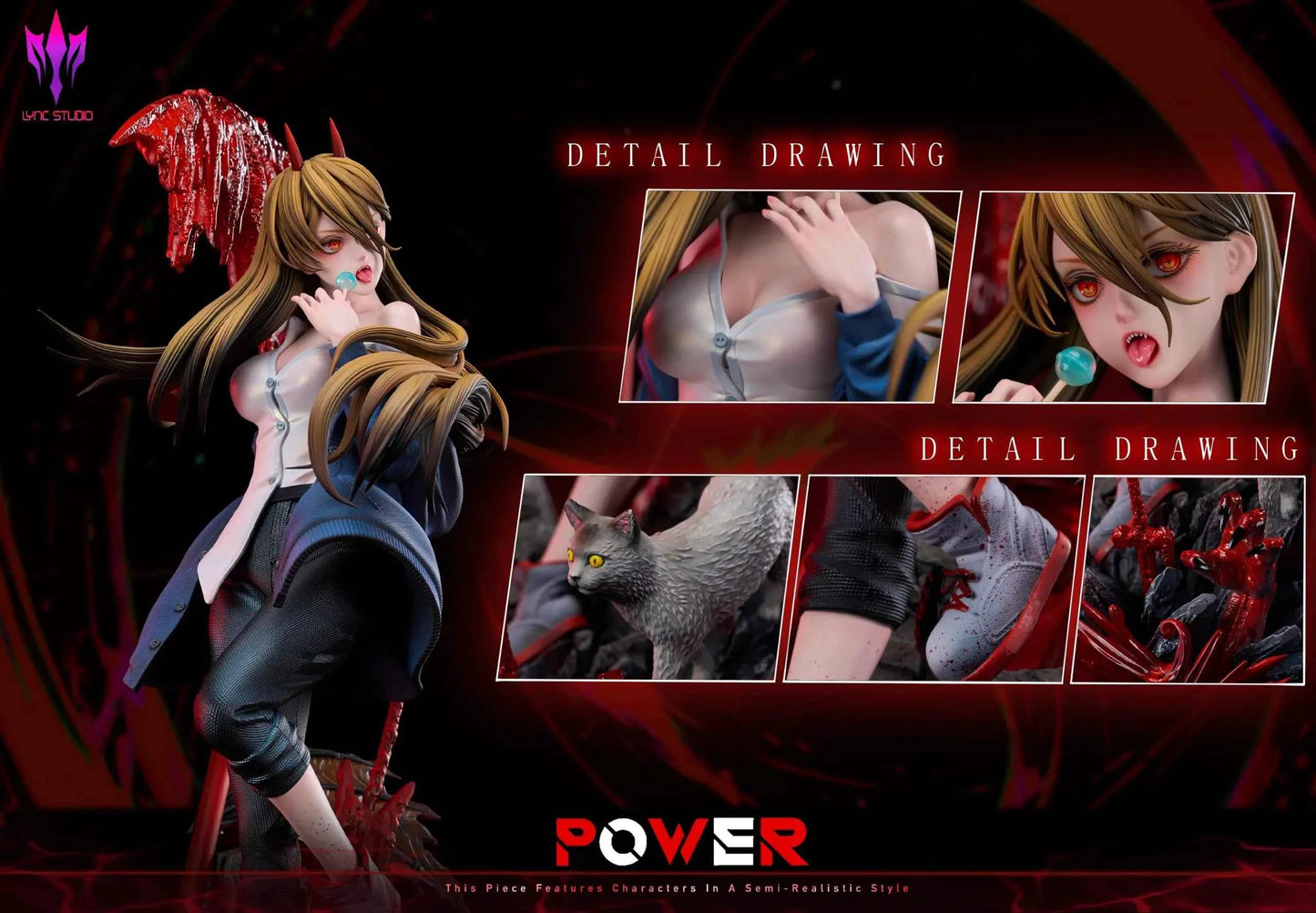 Chainsaw Man Lync Studio Power Resin Statue