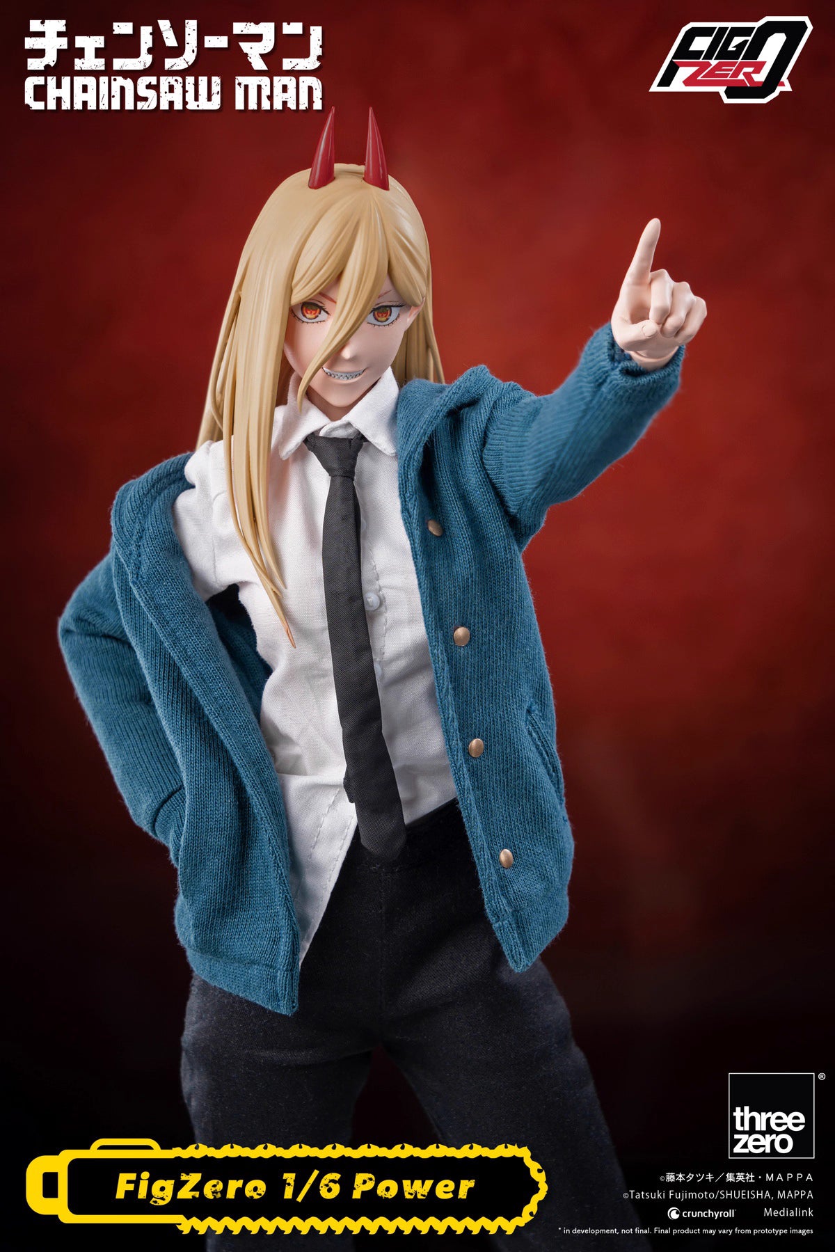 Chainsaw Man Threezero Power 3Z04080M0 1/6 Licensed Action Figure