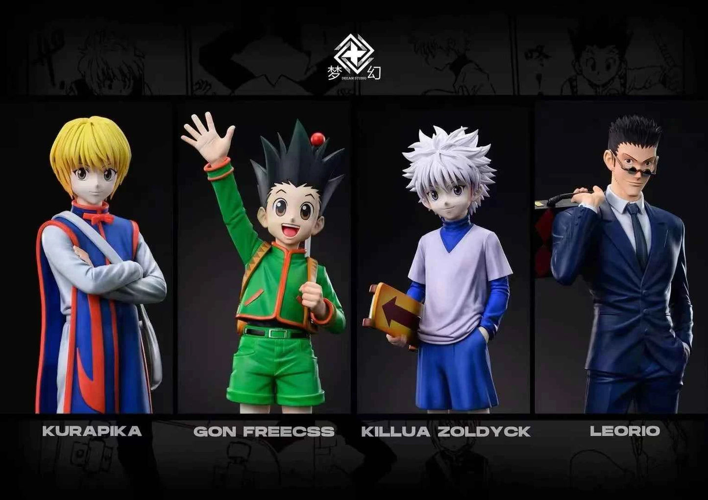Hunter x Hunter ~ Dream Studio ~ Gon x Killua x Leorio x Kurapika ~ Resin Statue - Santoryu Resins Collectors