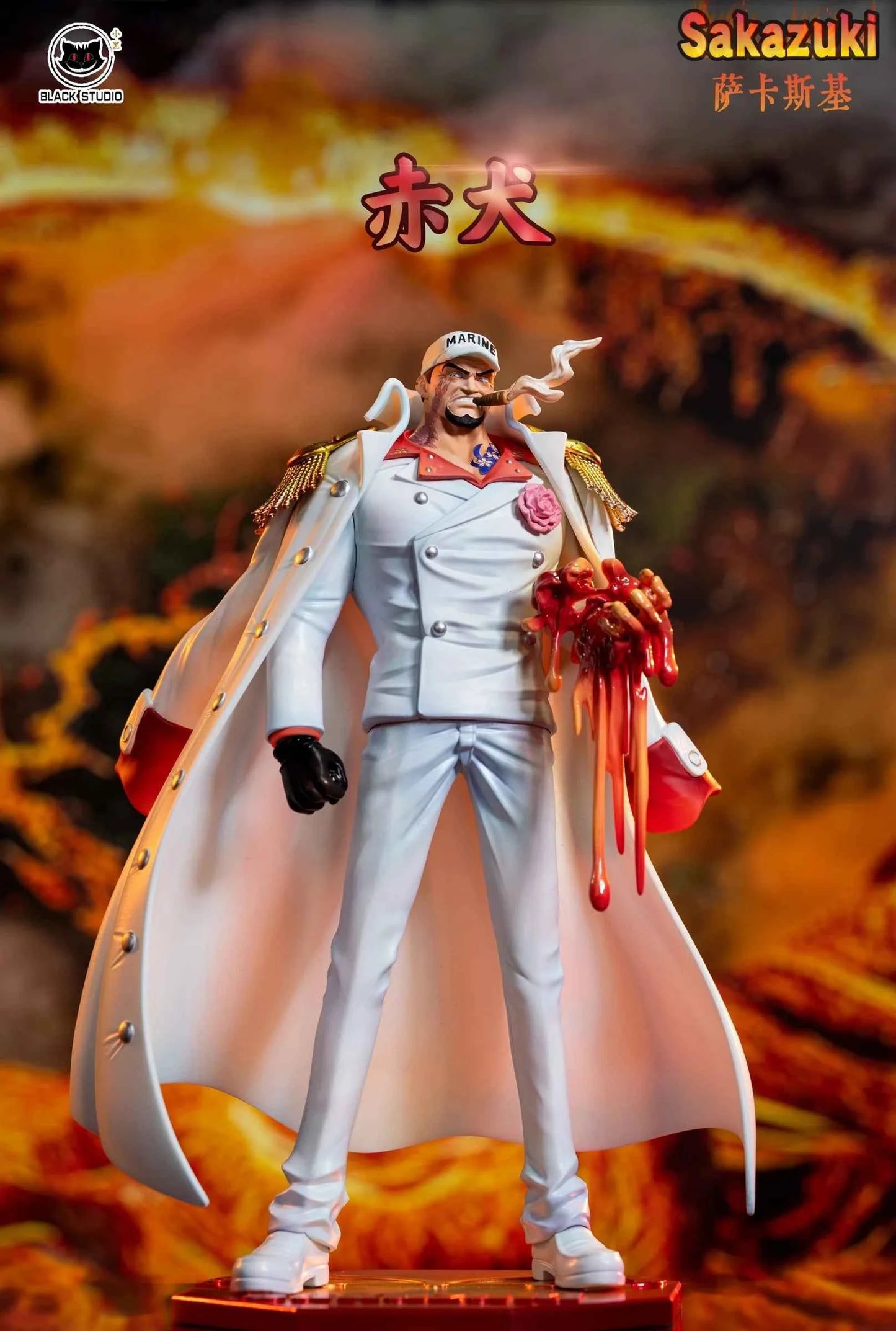 One Piece ~ Black Studio ~ Sakazuki "Akainu" ~ Resin Statue - Santoryu Resins Collectors