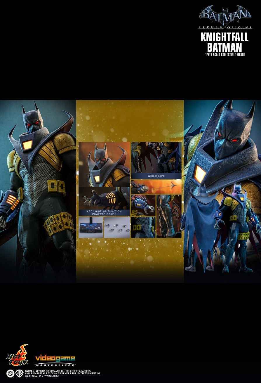 DC Comics Hot Toys Batman Arkham Origins Knightfall Batman VGM74 Licensed Action Figure