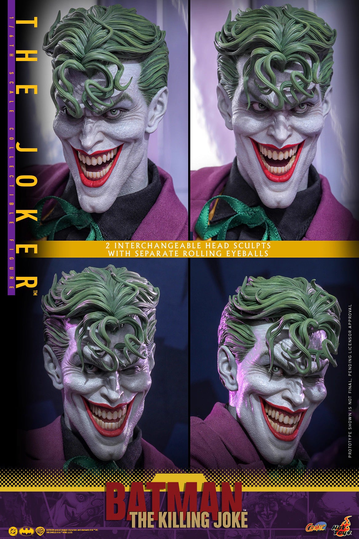 DC Comics Hot Toys "Batman: The Killing Joke" The Joker (Two Head Sculpts) CMS028 Licensed Action Figure