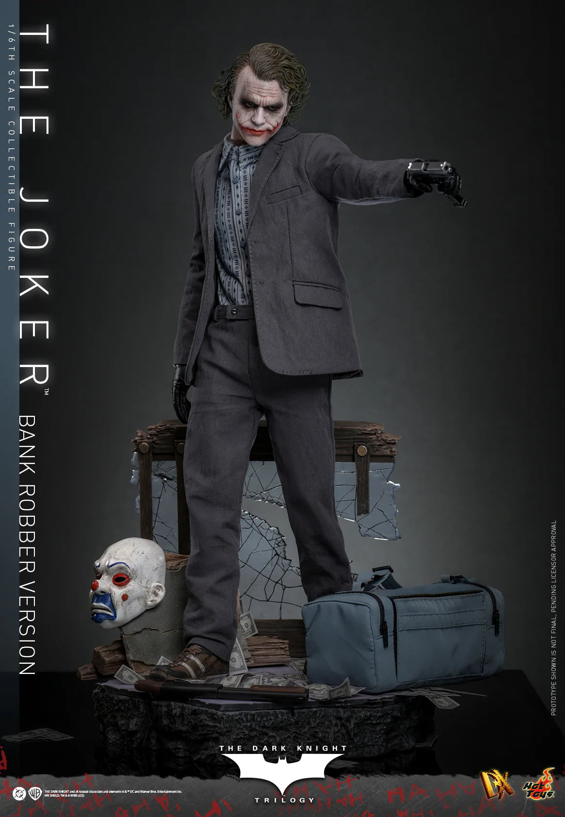 DC Comics Hot Toys "The Dark Knight Trilogy" The Joker (Bank Robber Version) Special Edition DX50B Licensed Action Figure