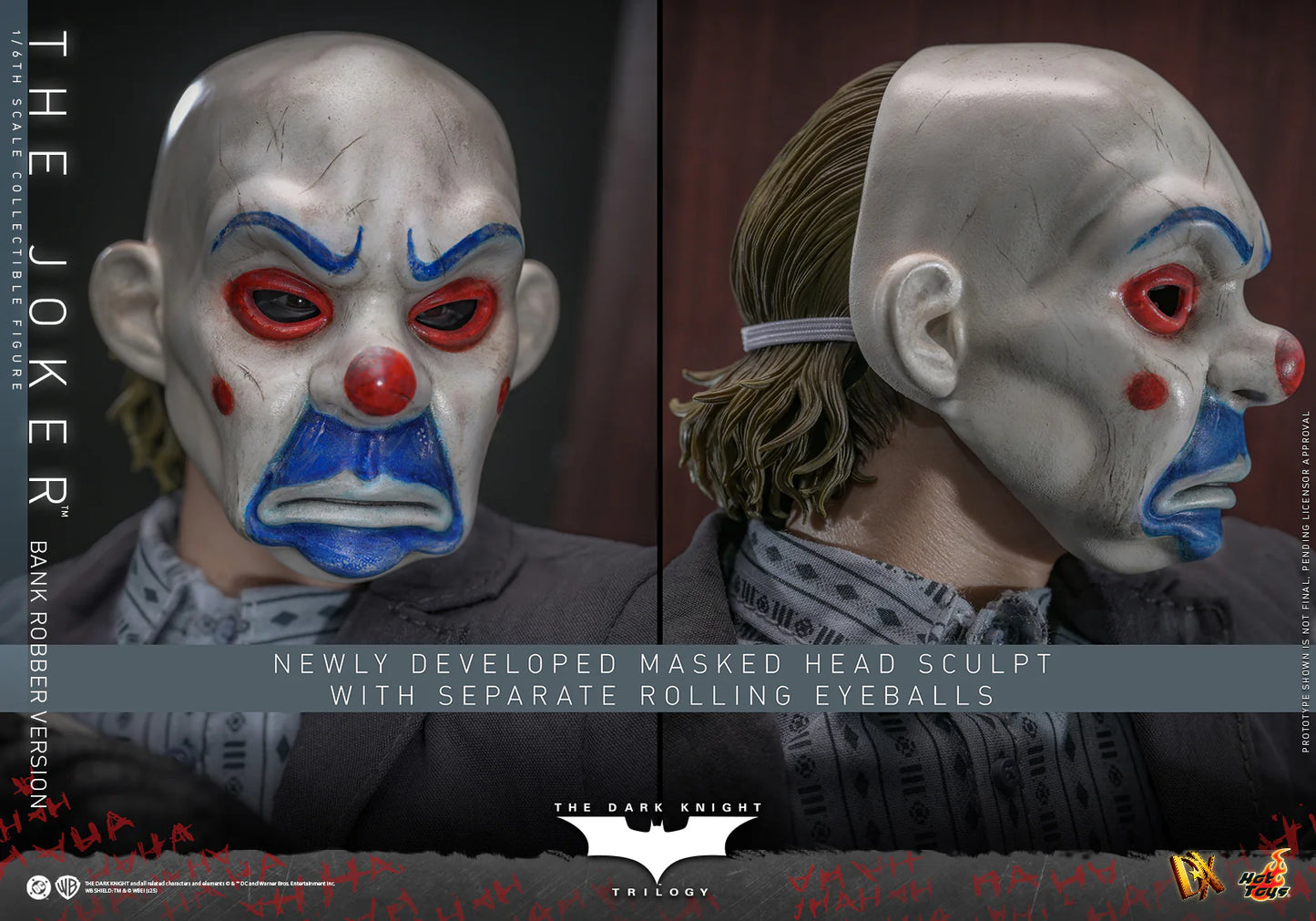 DC Comics Hot Toys "The Dark Knight Trilogy" The Joker (Bank Robber Version) Special Edition DX50B Licensed Action Figure