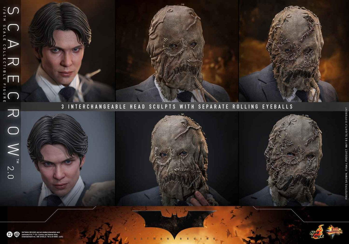 DC Comics ~ Hot Toys ~ "Batman Begins" Scarecrow 2.0 MMS801 ~ Licensed Action Figure - Santoryu Resins Collectors