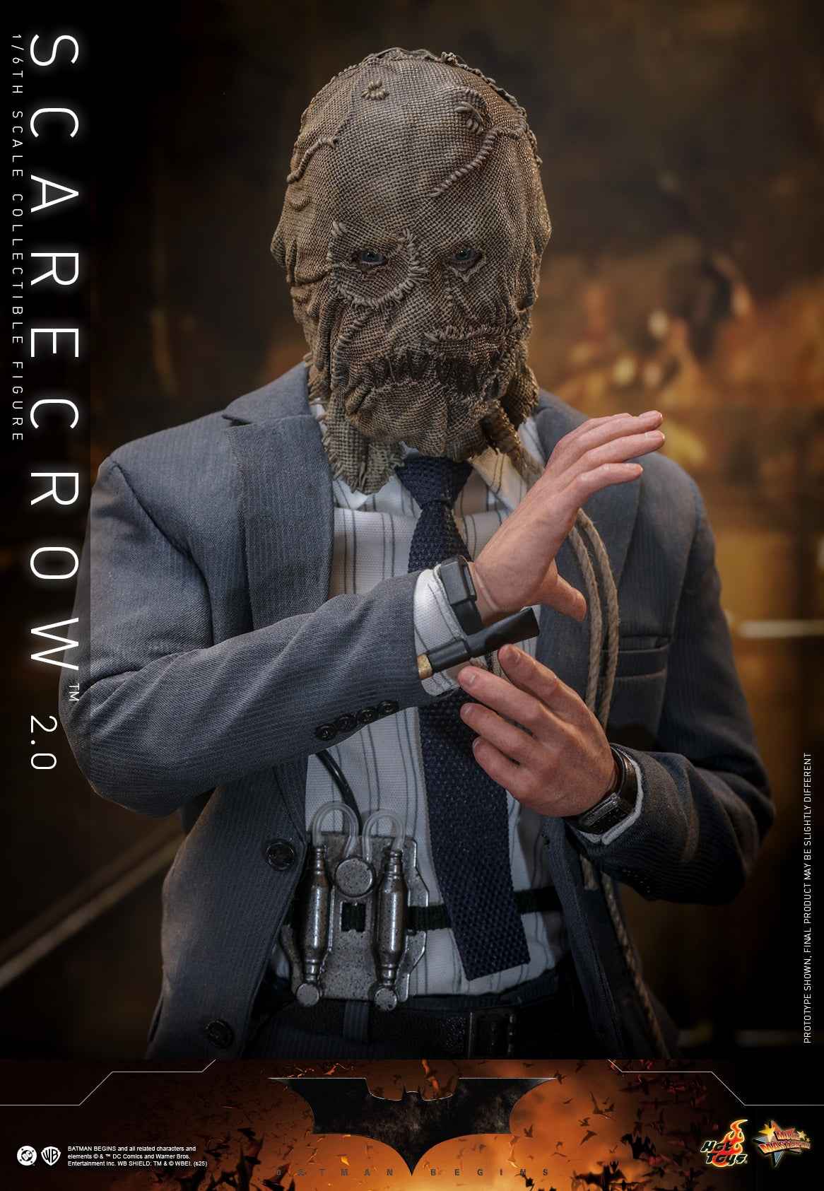 DC Comics ~ Hot Toys ~ "Batman Begins" Scarecrow 2.0 MMS801 ~ Licensed Action Figure - Santoryu Resins Collectors
