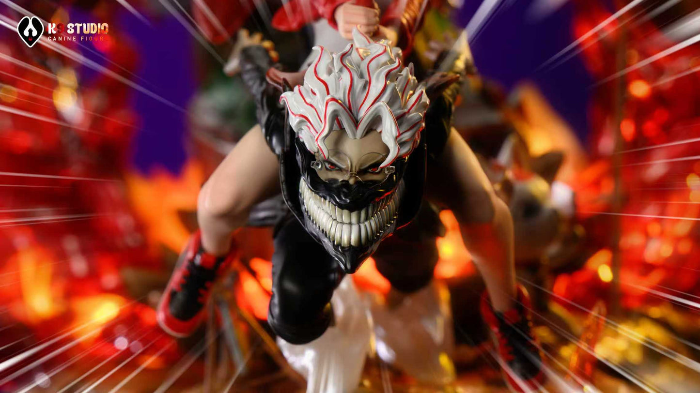 Dandadan K9 Studio Okarun & Momo Ayase Turbo Granny Chasing Resin Statue