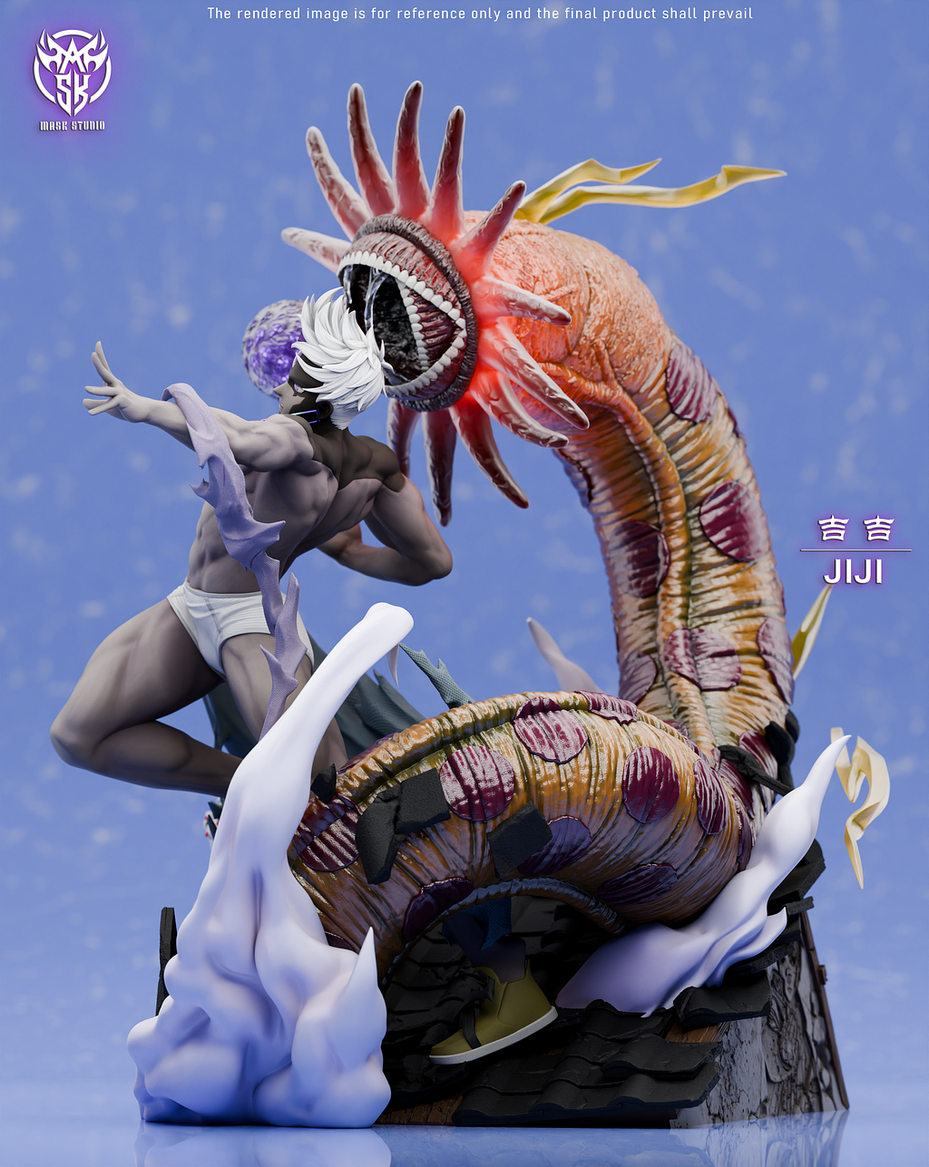 Dandadan Mask Studio Evil Eyed Jin Enjoji Resin Statue