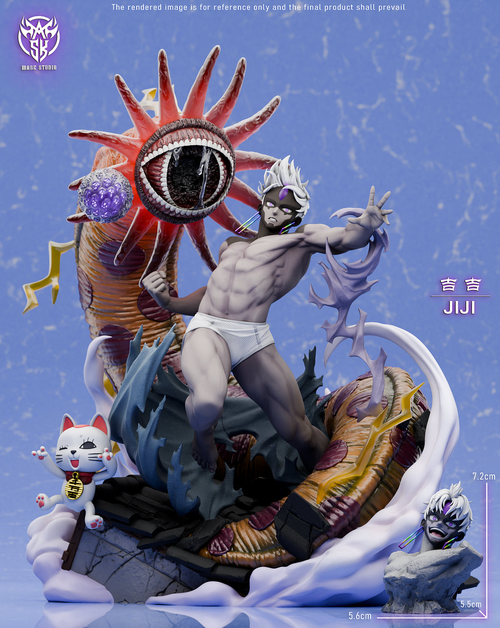 Dandadan Mask Studio Evil Eyed Jin Enjoji Resin Statue