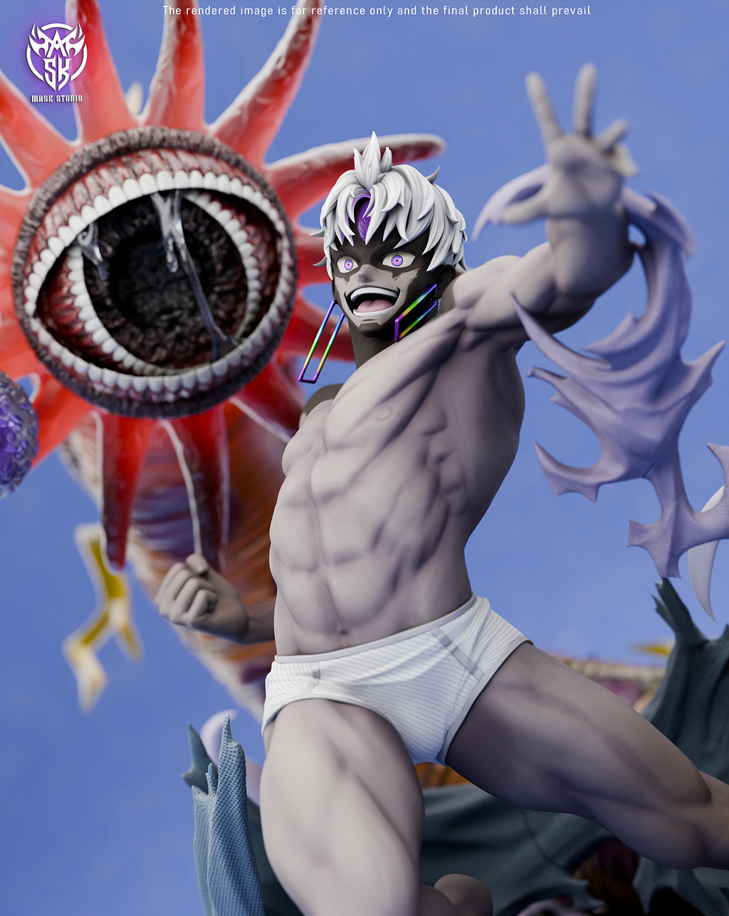 Dandadan Mask Studio Evil Eyed Jin Enjoji Resin Statue