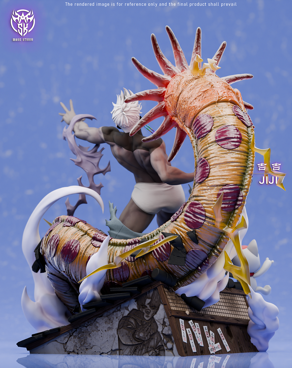 Dandadan Mask Studio Evil Eyed Jin Enjoji Resin Statue