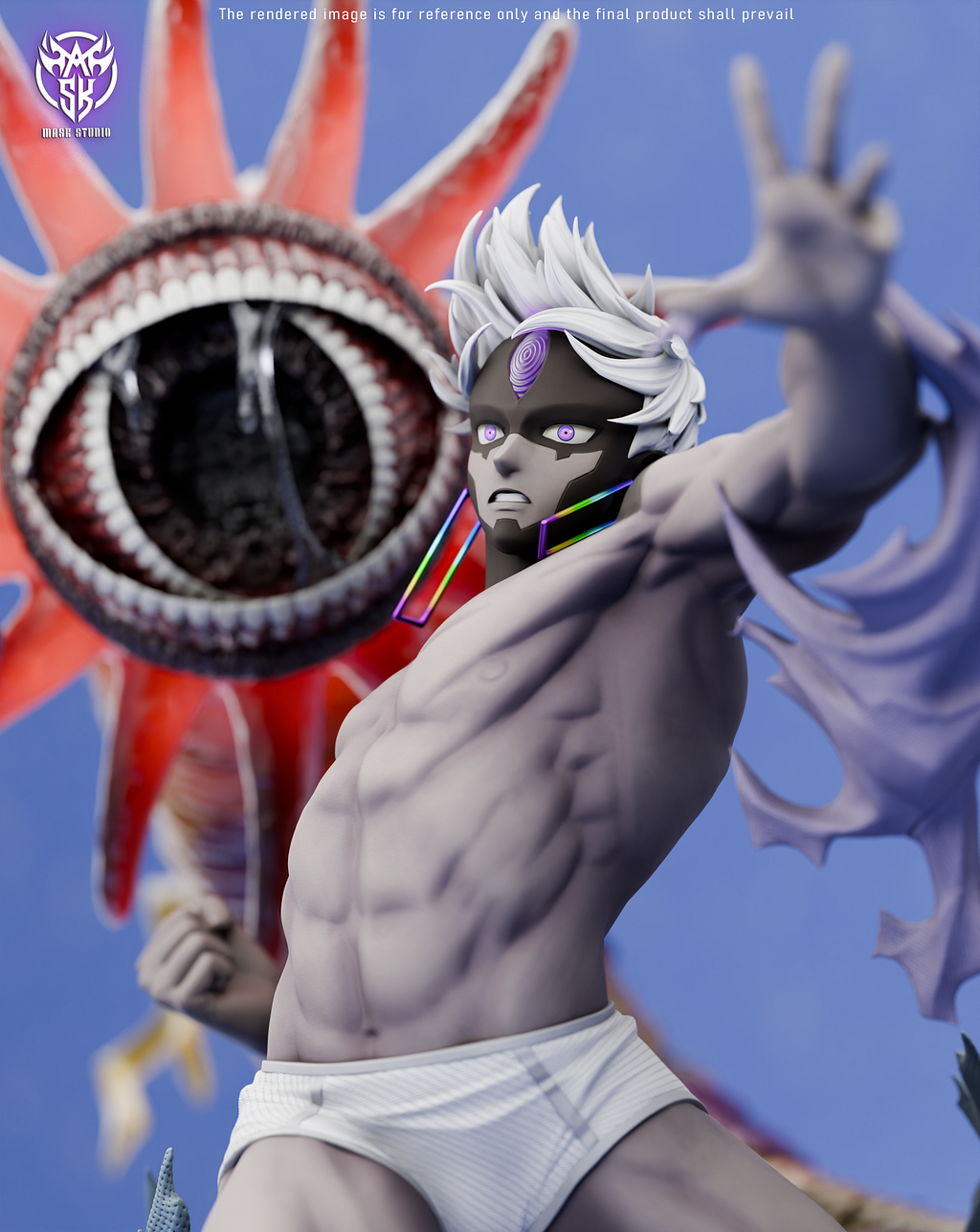 Dandadan Mask Studio Evil Eyed Jin Enjoji Resin Statue