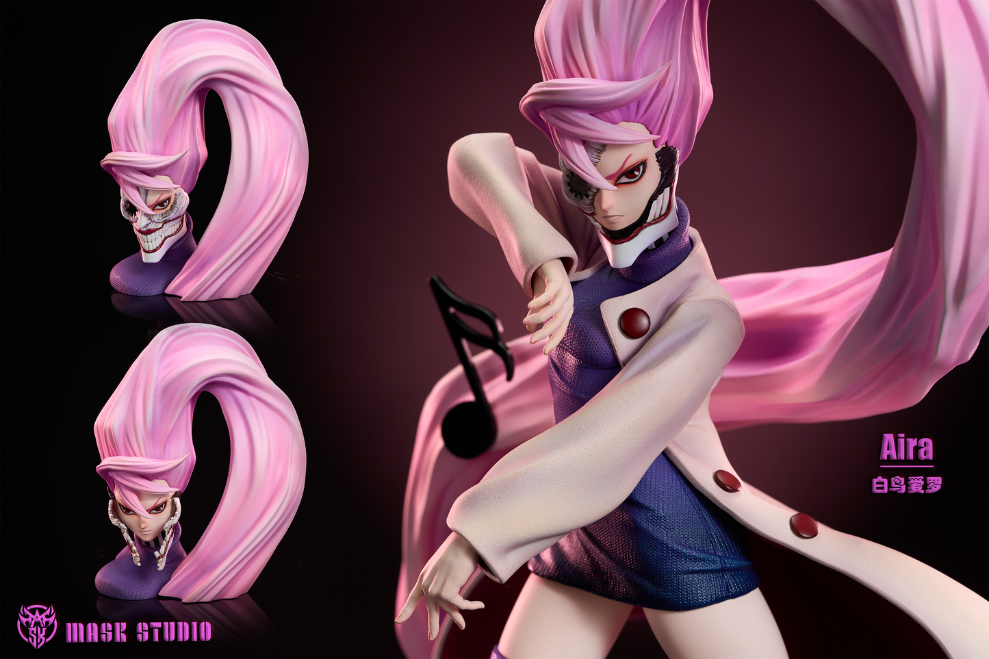 Dandadan Mask Studio Shiratori Aira Resin Statue