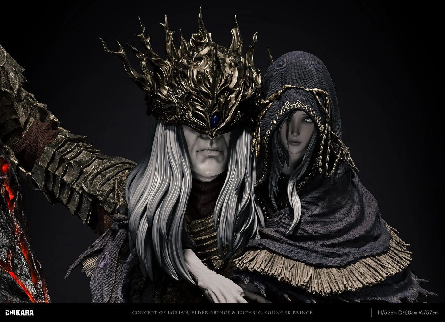 Dark Souls Chikara Studio Lorian Elder Prince & Lothric Younger Prince Resin Statue