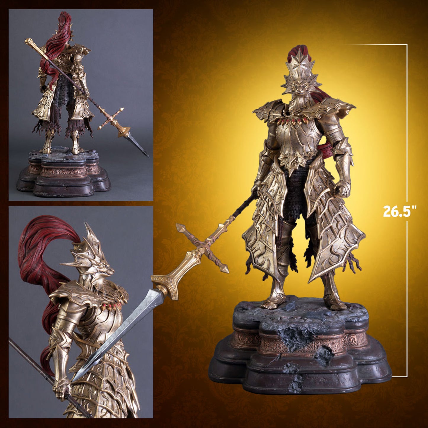 Dark Souls First 4 Figures Dragon Slayer Ornstein DSORNR Licensed Resin Statue