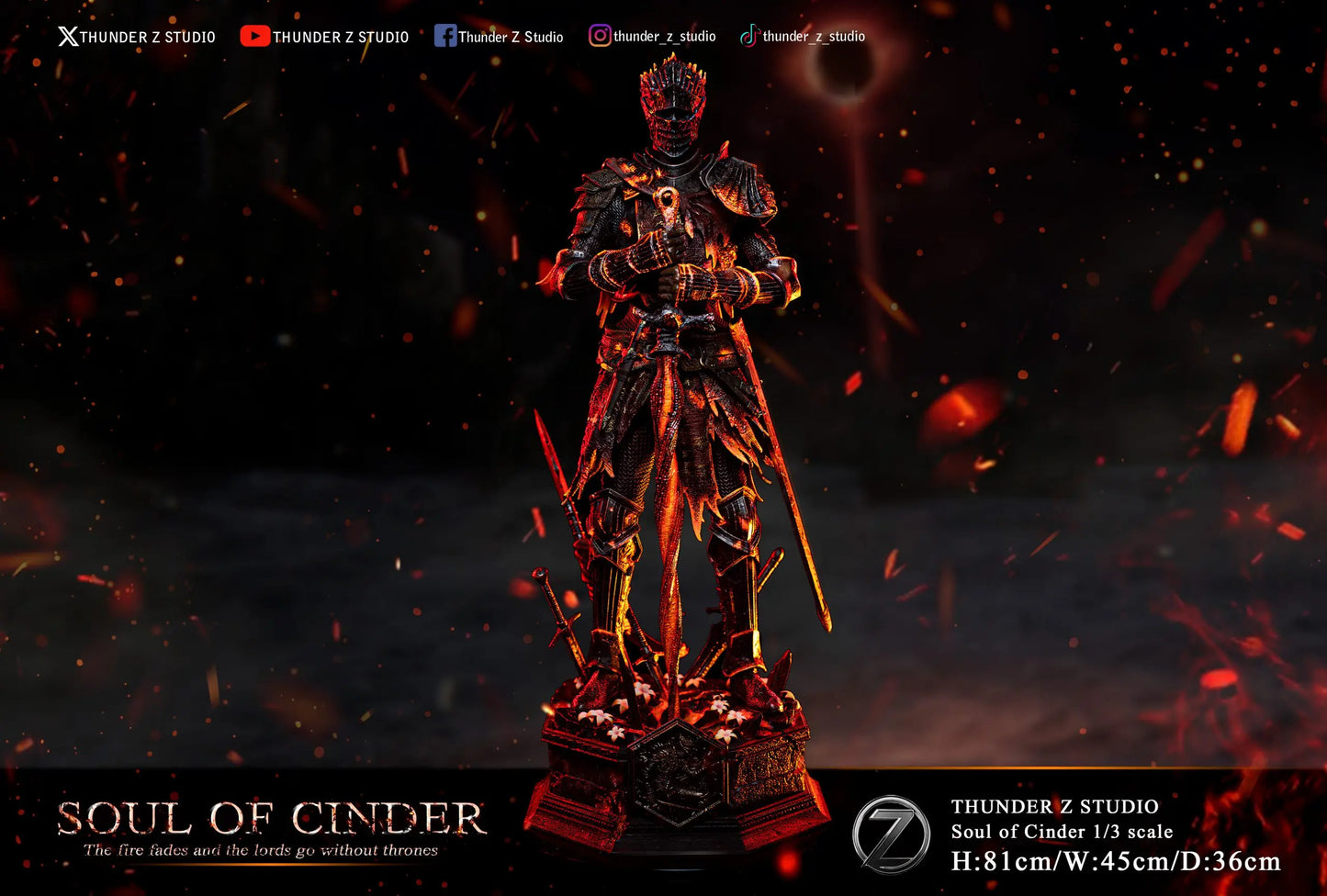 Dark Souls THUNDER Z Studio Lord of Cinder Resin Statue