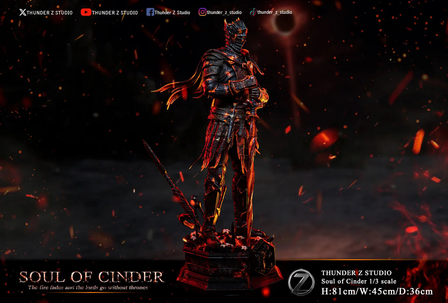 Dark Souls THUNDER Z Studio Lord of Cinder Resin Statue