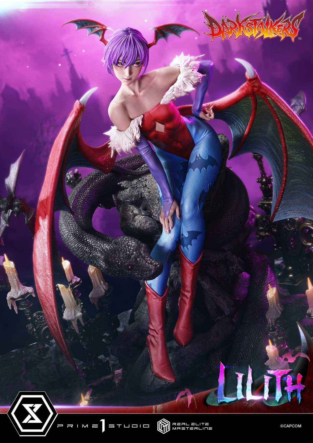 Darkstalkers Prime 1 Studio Real Elite Masterline Lilith REMDKS-02 REMDKS-02S Licensed Resin Statue