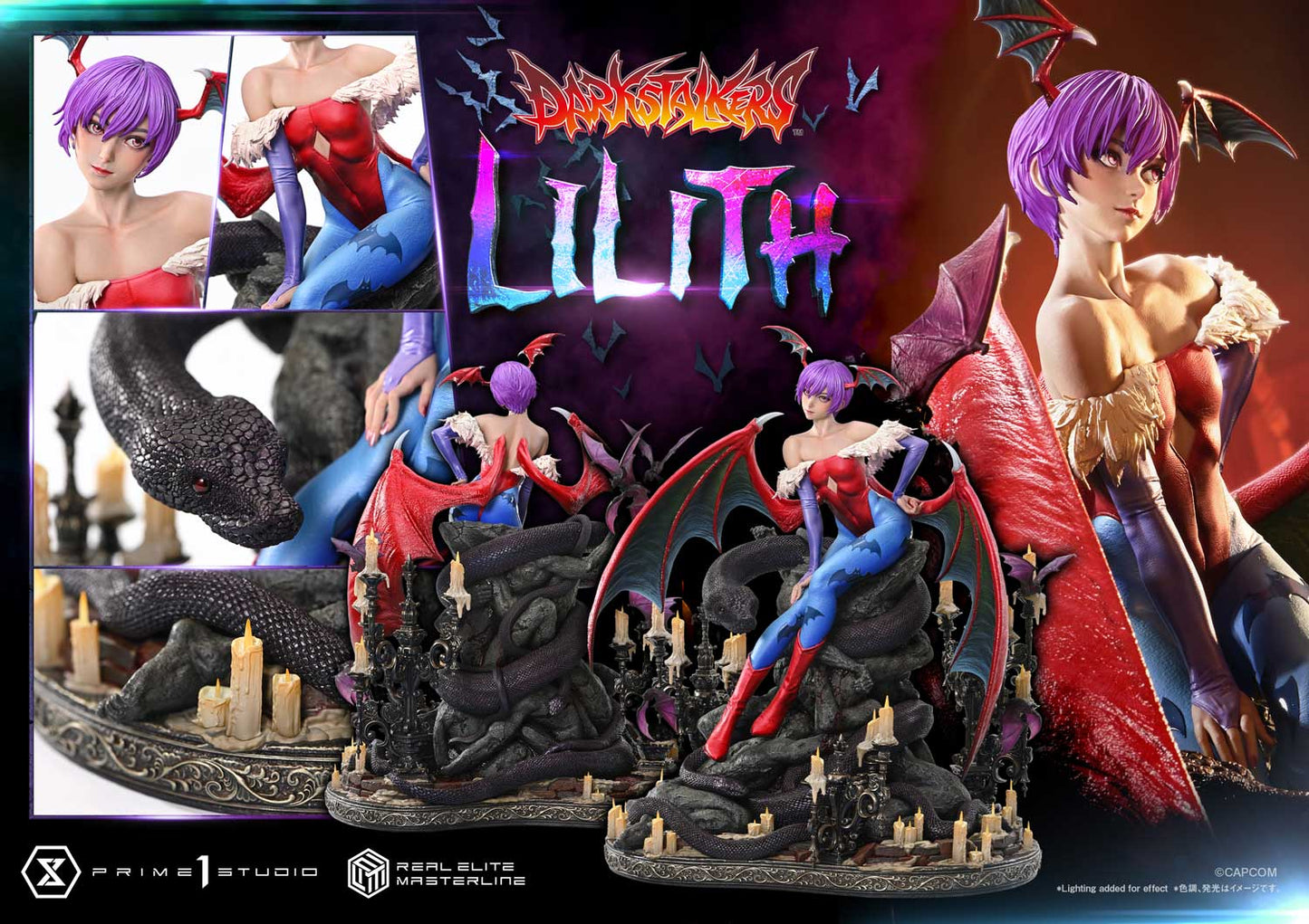 Darkstalkers Prime 1 Studio Real Elite Masterline Lilith Aensland REMDKS-02 REMDKS-02S Licensed Resin Statue