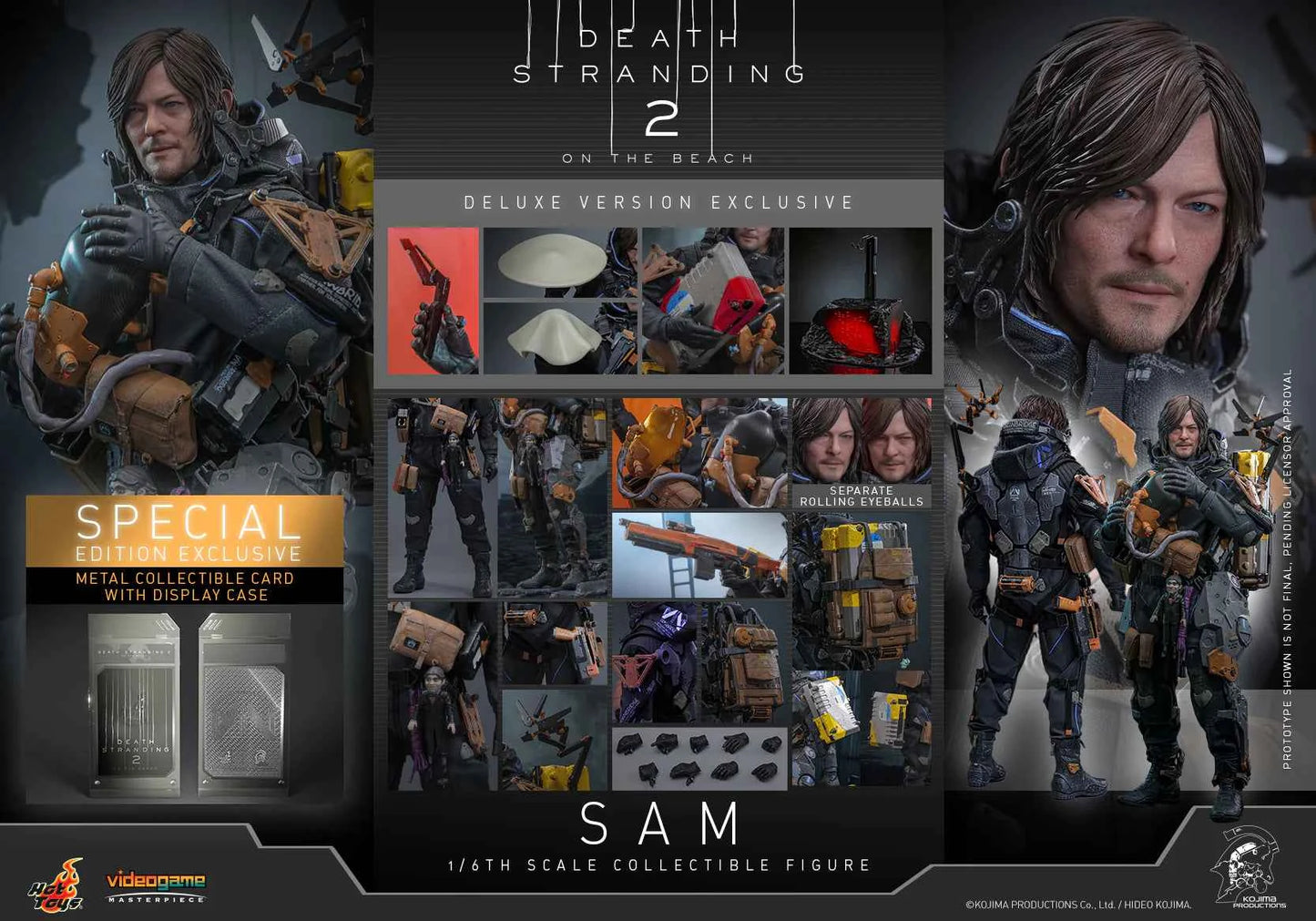 Death Stranding Hot Toys Sam (Sculpted Hair Deluxe Edition) VGM76 Licensed Action Figure