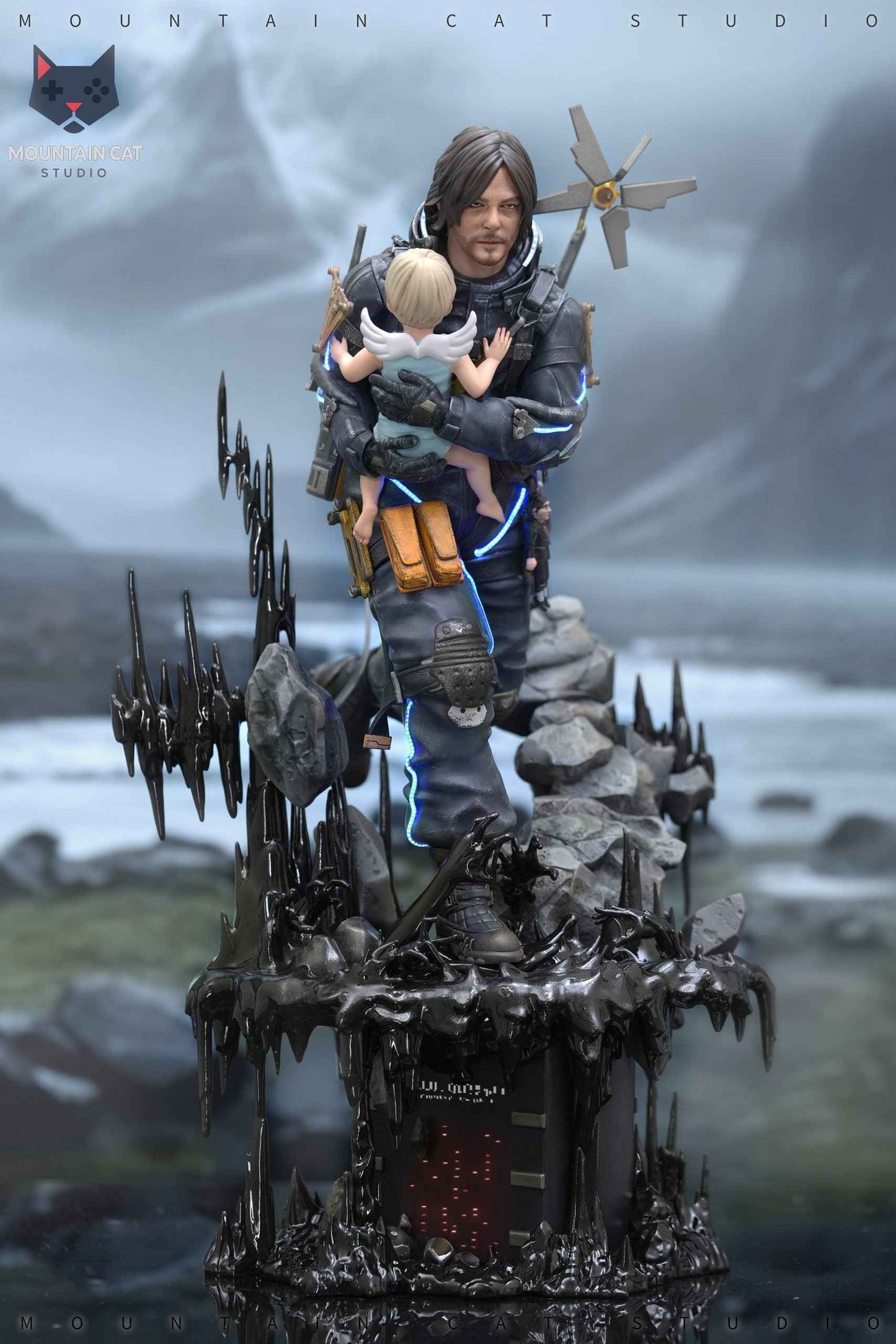 Death Stranding MOUNTAIN CAT Studio On the Beach Sam & Lou Resin Statue