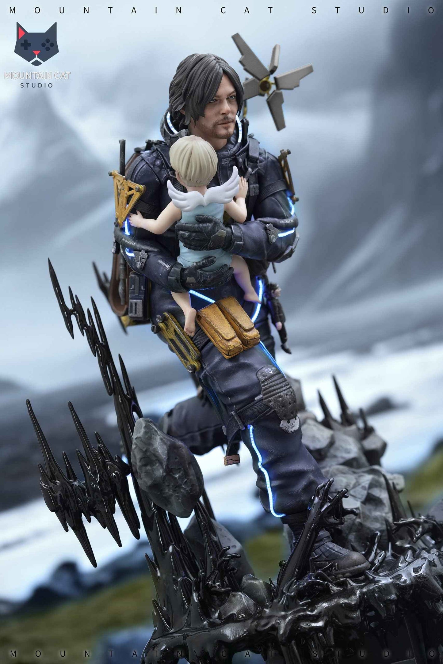 Death Stranding MOUNTAIN CAT Studio On the Beach Sam & Lou Resin Statue