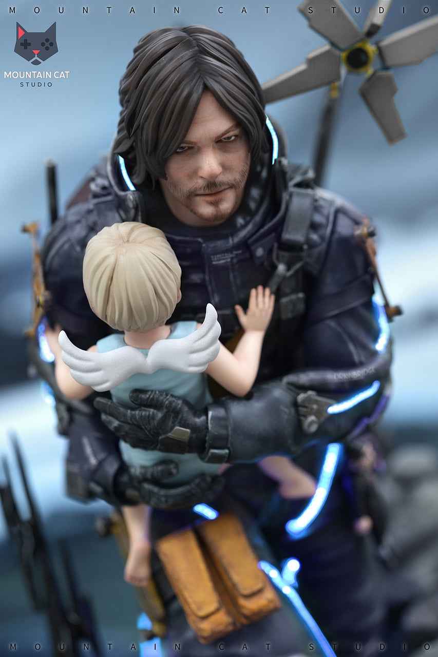 Death Stranding MOUNTAIN CAT Studio On the Beach Sam & Lou Resin Statue