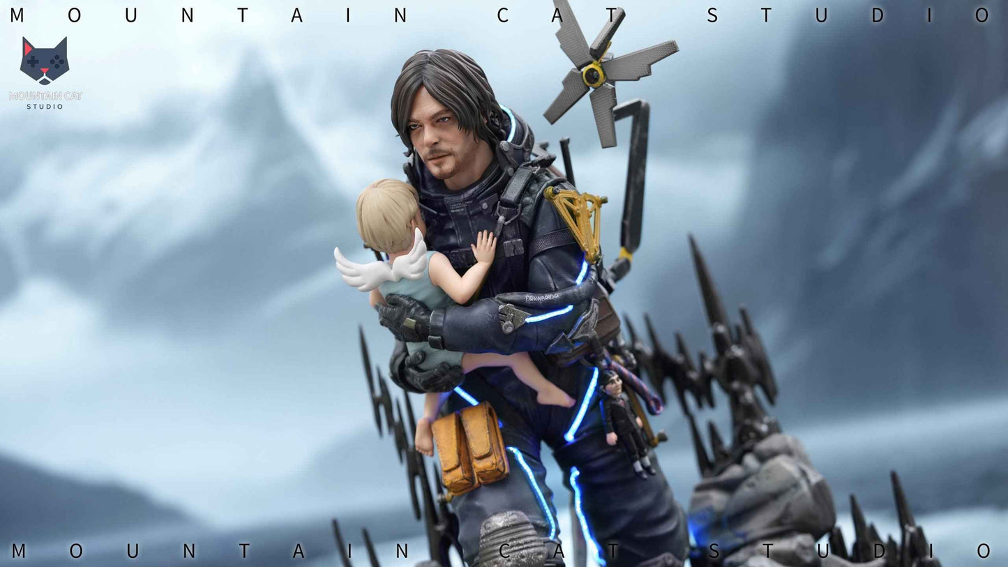 Death Stranding MOUNTAIN CAT Studio On the Beach Sam & Lou Resin Statue