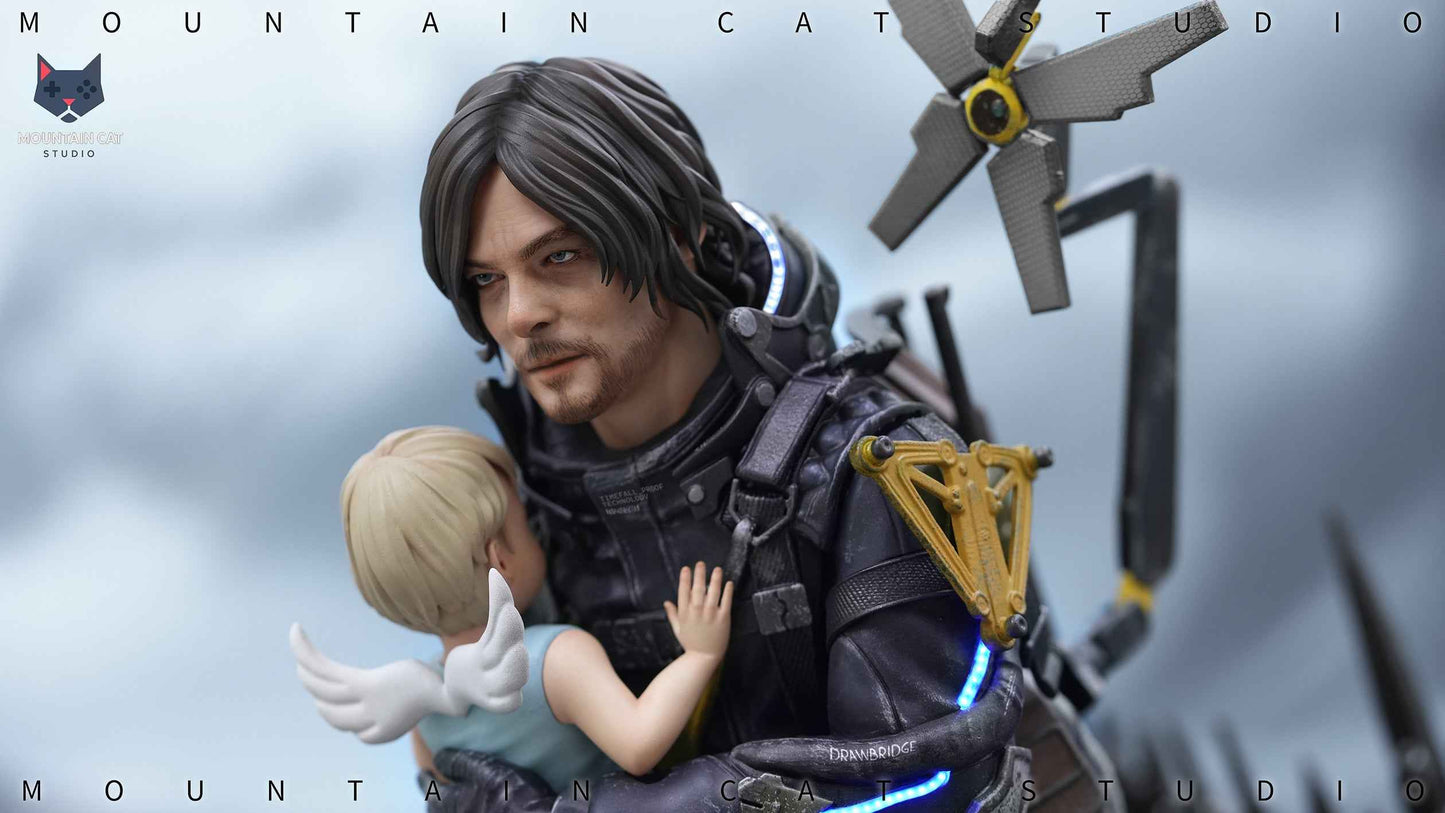 Death Stranding MOUNTAIN CAT Studio On the Beach Sam & Lou Resin Statue