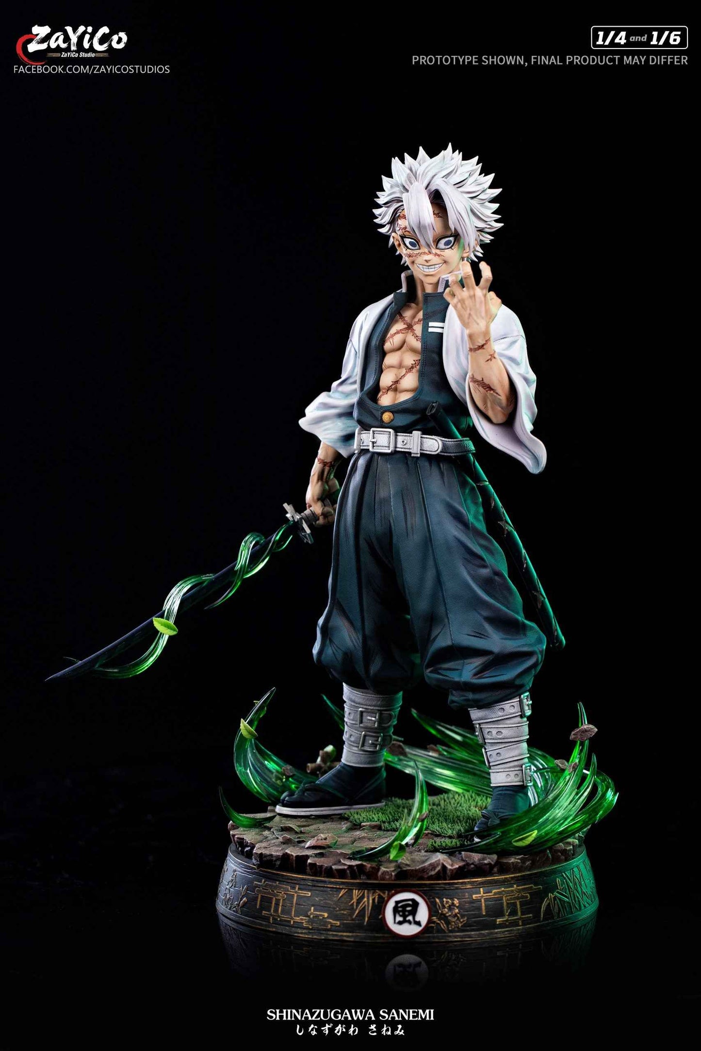 Demon Slayer: Kimetsu No Yaiba Zayico Studio Wind Hashira Sanemi Shinazugawa Resin Statue