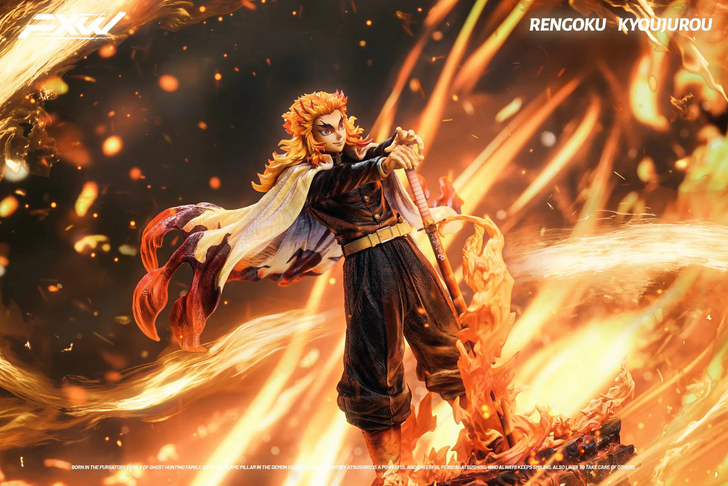 Demon Slayer Kimetsu no Yaiba FXW Studio Kyojuro Rengoku Resin Statue