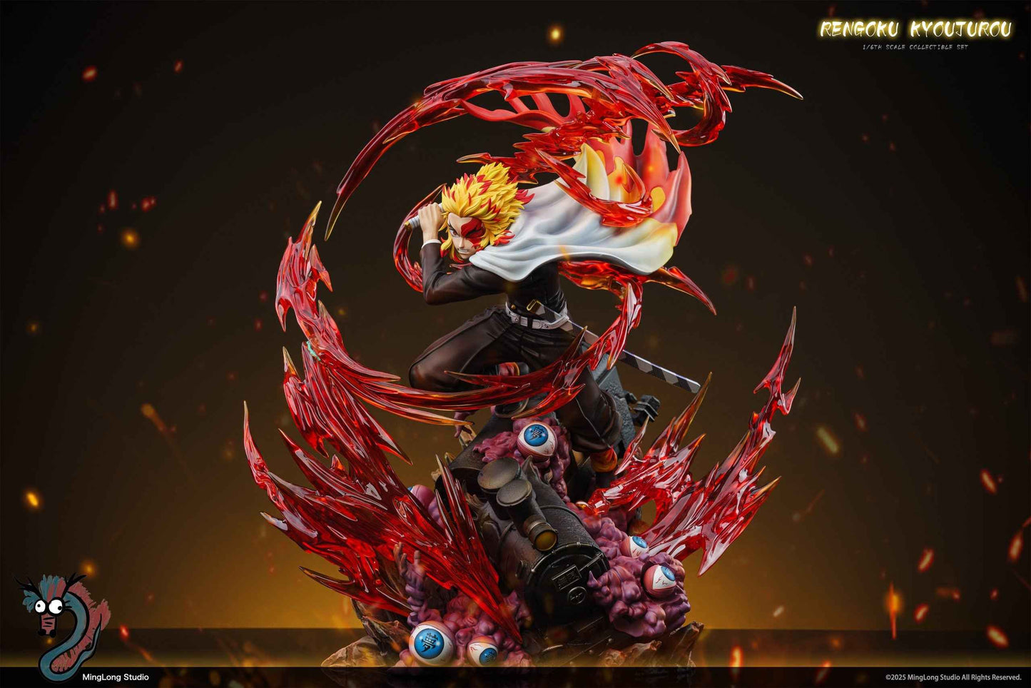 Demon Slayer Kimetsu no Yaiba Ming Long Studio Kyojuro Rengoku Resin Statue