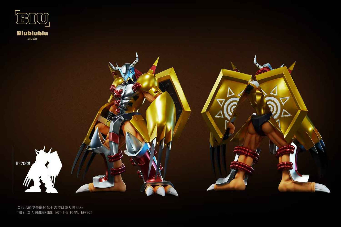 Digimon Biubiubiu Studio WarGreymon Resin Statue