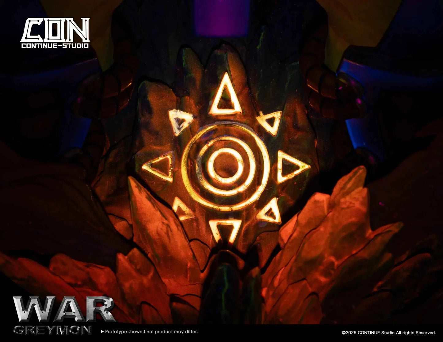 Digimon Continue Studio War Greymon Gaia Energy Cannon Resin Statue