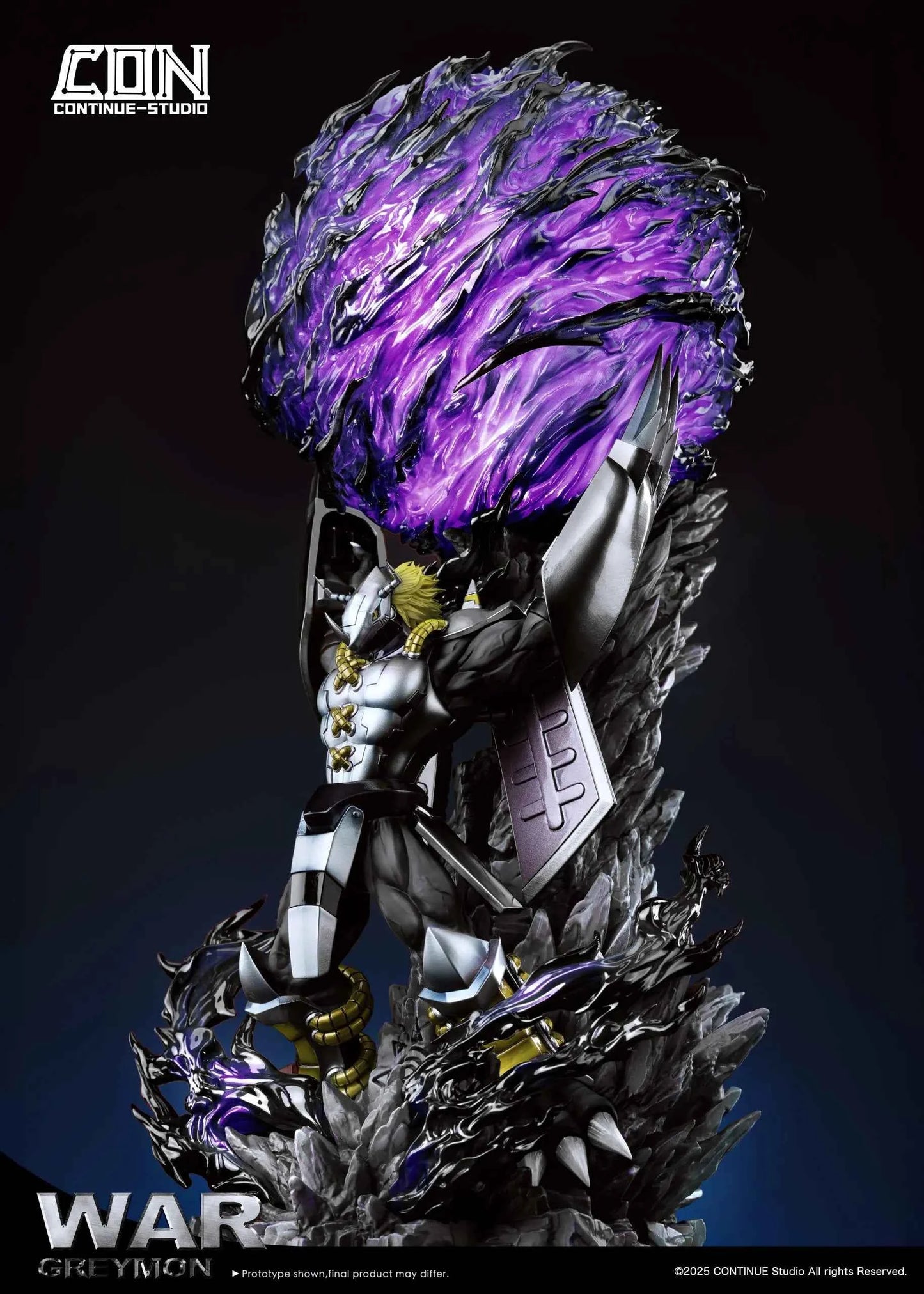 Digimon Continue Studio War Greymon Gaia Energy Cannon Resin Statue