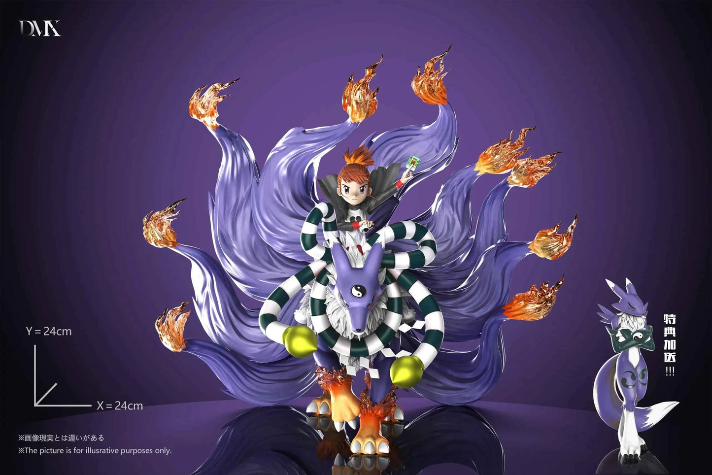 Digimon DMX Studio Makino Ruki & Kyubimon & Renamon Resin Statue