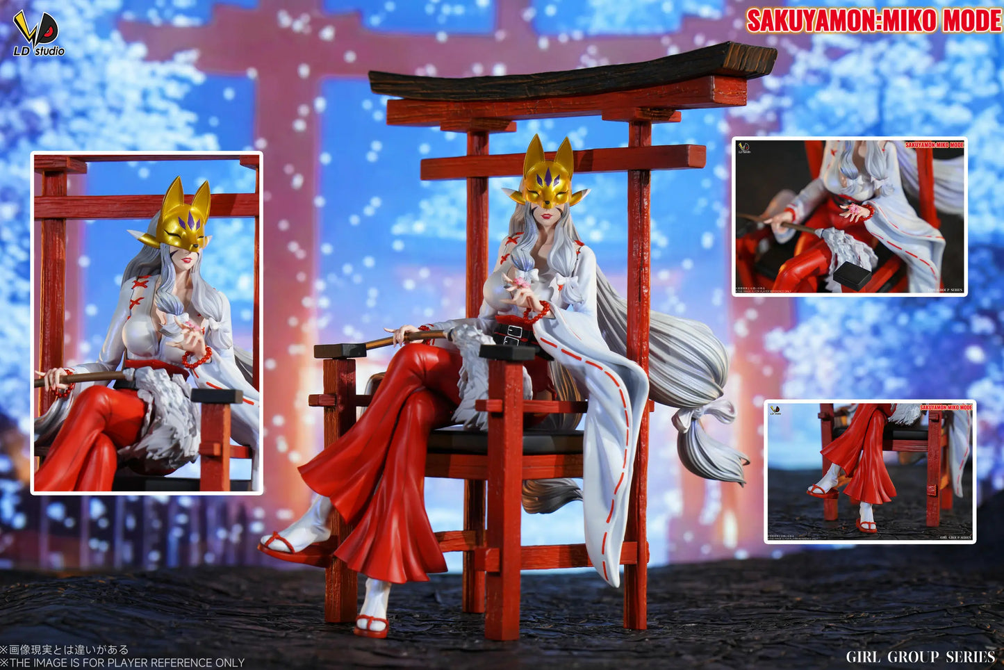 Digimon LD Studio Sakuyamon & Kuzuhamon Miko Mode Resin Statue