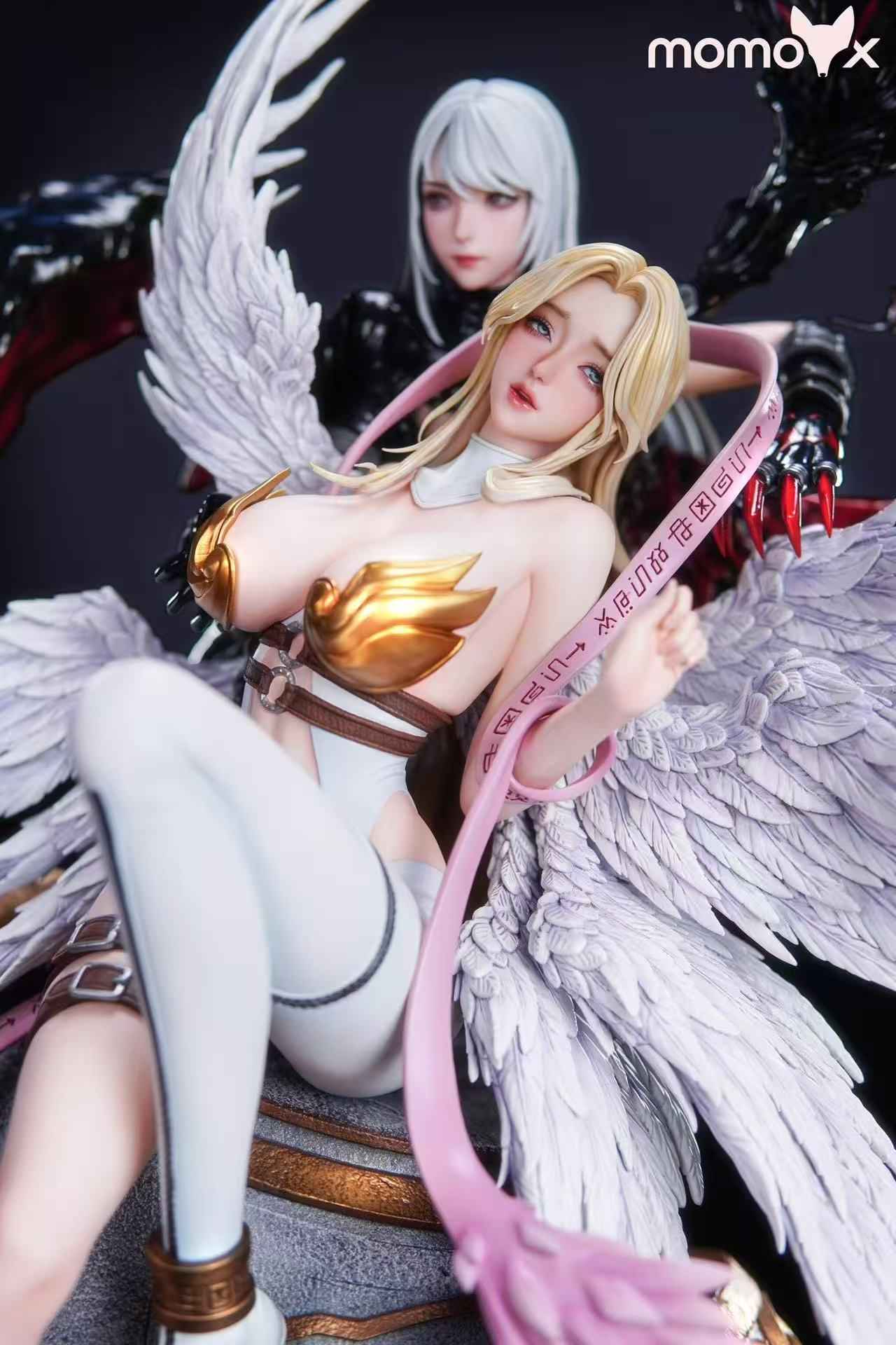 Digimon Momox Studio Lady Devimon & Angewomon Resin Statue