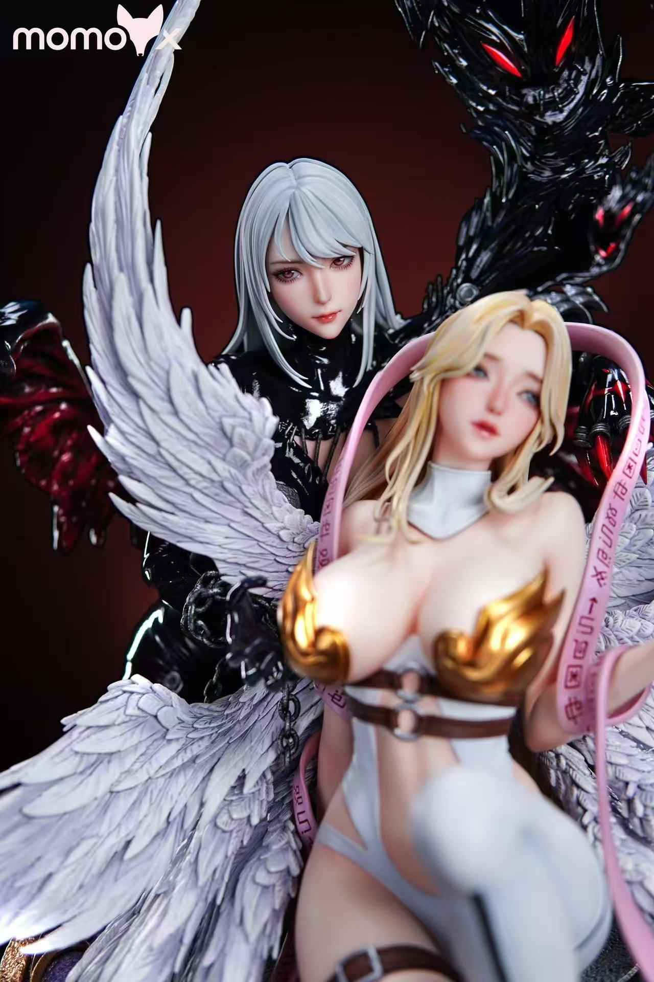 Digimon Momox Studio Lady Devimon & Angewomon Resin Statue