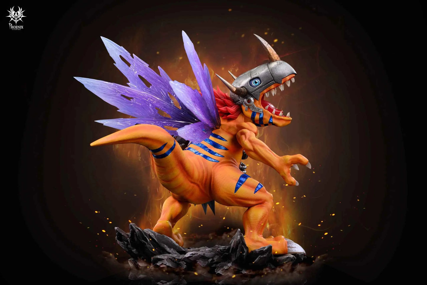 Digimon Phoenix Studio Metal Greymon Resin Statue