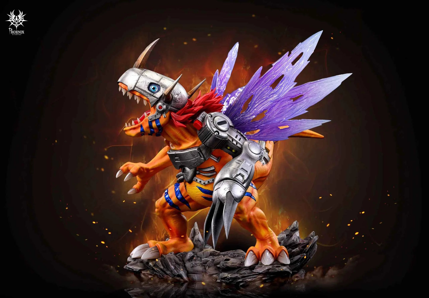 Digimon Phoenix Studio Metal Greymon Resin Statue
